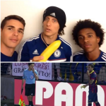 Chelsea's David Luiz and teammates